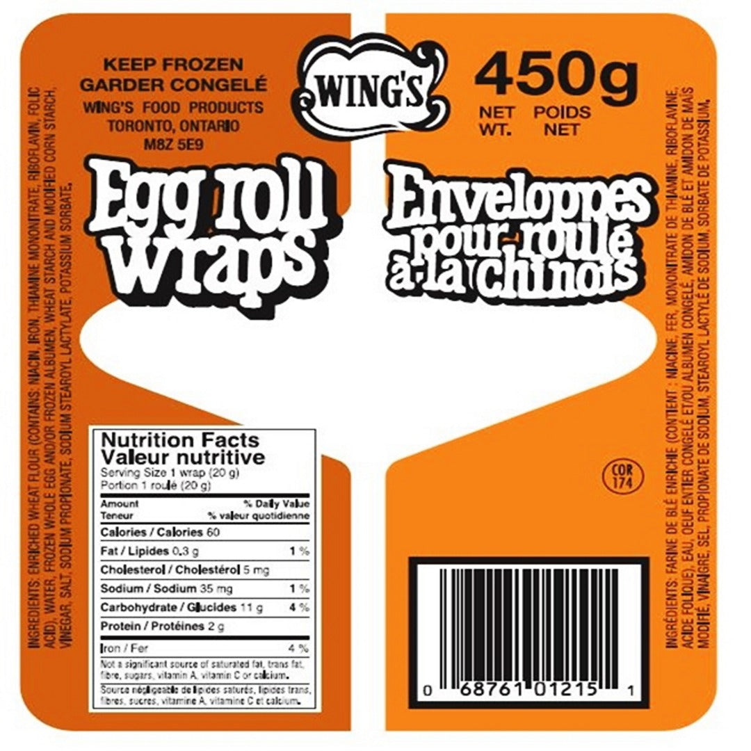 Egg Roll Wraps - Wing's Food Products