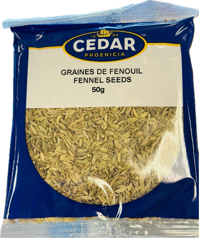 CEDAR PHOENICIA
GRAINES DE FENOUIL
FENNEL SEEDS
50g