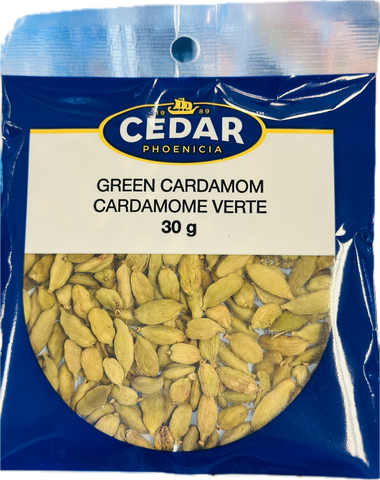 CEDAR PHOENICIA
GREEN CARDAMOM CARDAMOME VERTE
30 g