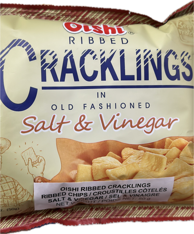 Oishi cracklings in old fashioned salt &vinegar