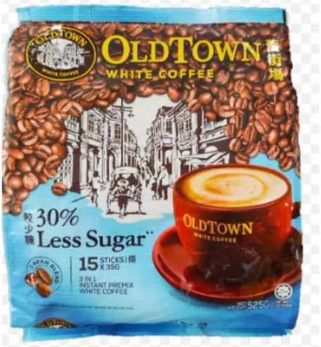 old town white coffee less sugar  旧街场白咖啡