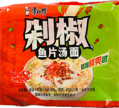 康师傅 剁椒鱼片汤面 KSF fish fillet with chopped red pepper flavor instant noodles