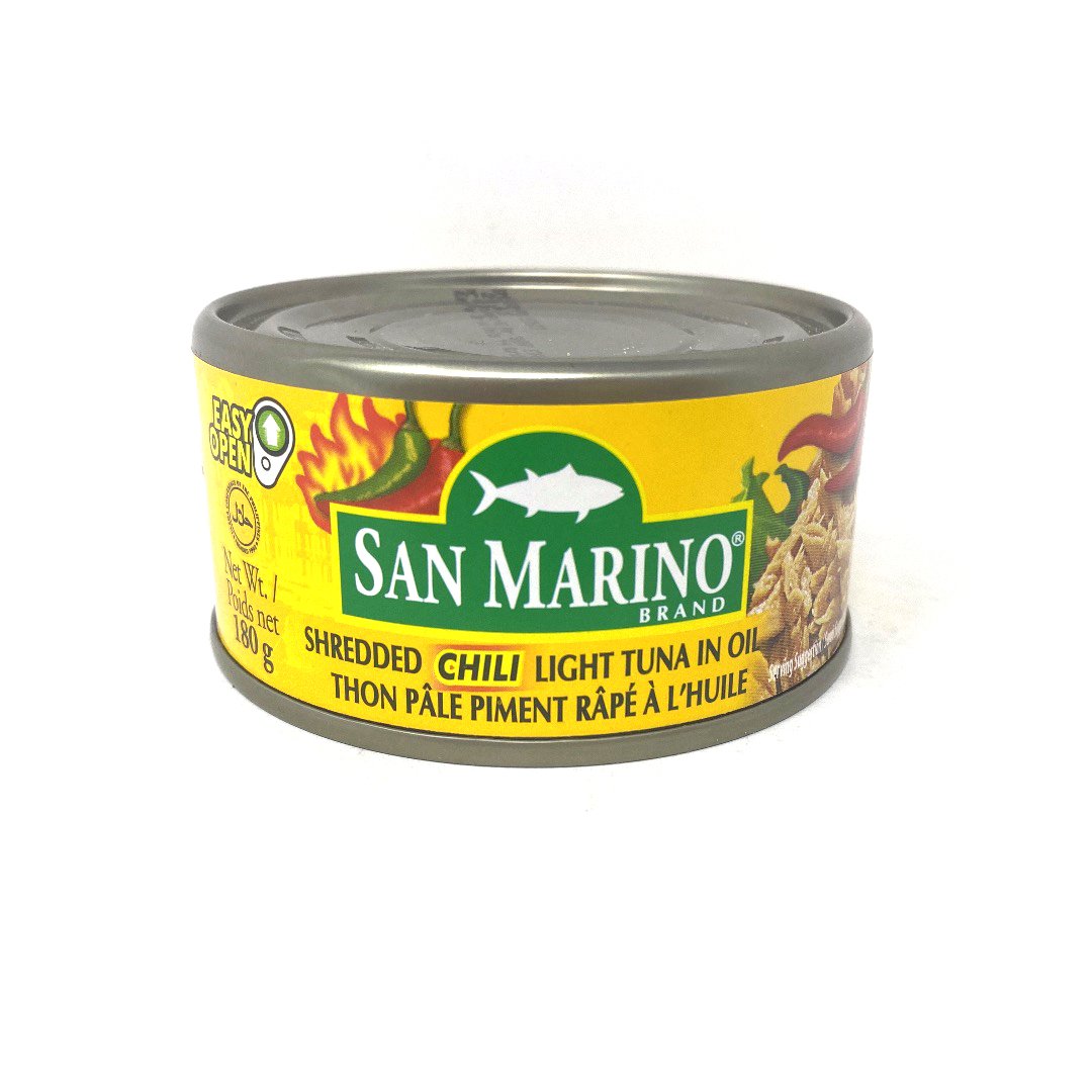 San Marino Shredded chili light tuna in oil 180g