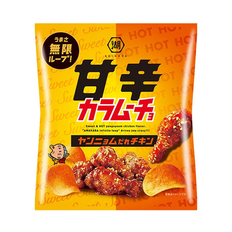 湖池屋薯片甘辛炸鸡味/ potato chip sweet+hot chicken flavor