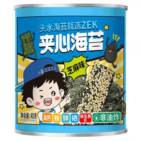 ZEK罐装每日海苔芝麻味..ZEK Daily Seaweed-Seasame 40g