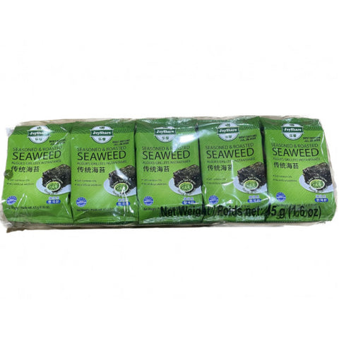 乐享 传统海苔 Seasoned roasted Seaweed Green tea flavor 45g