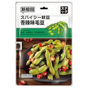 新榕园毛豆 香辣味 XRY  spicy flavoured green soybean 120g