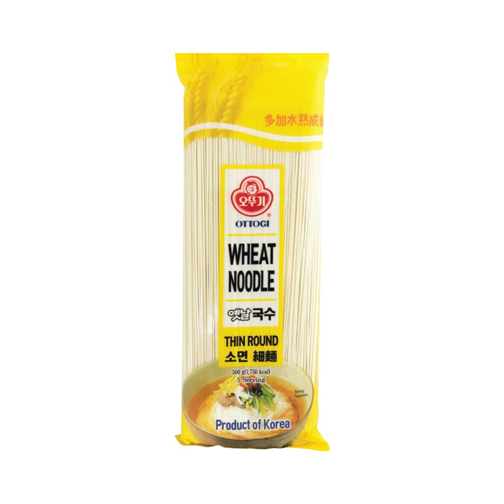 Ottogi Wheat Noodle Thin Round (500G)