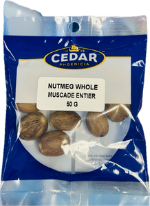 CEDAR PHOENICIA
NUTMEG WHOLE MUSCADE ENTIER
50 G
pala via