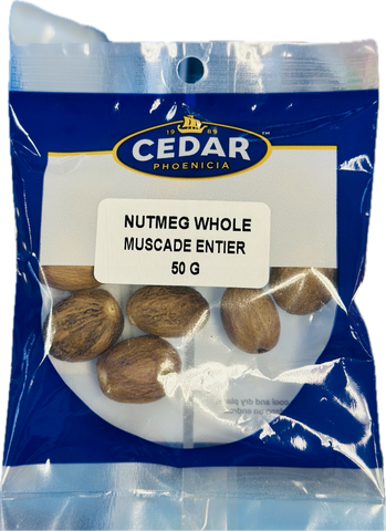 CEDAR PHOENICIA
NUTMEG WHOLE MUSCADE ENTIER
50 G
pala via