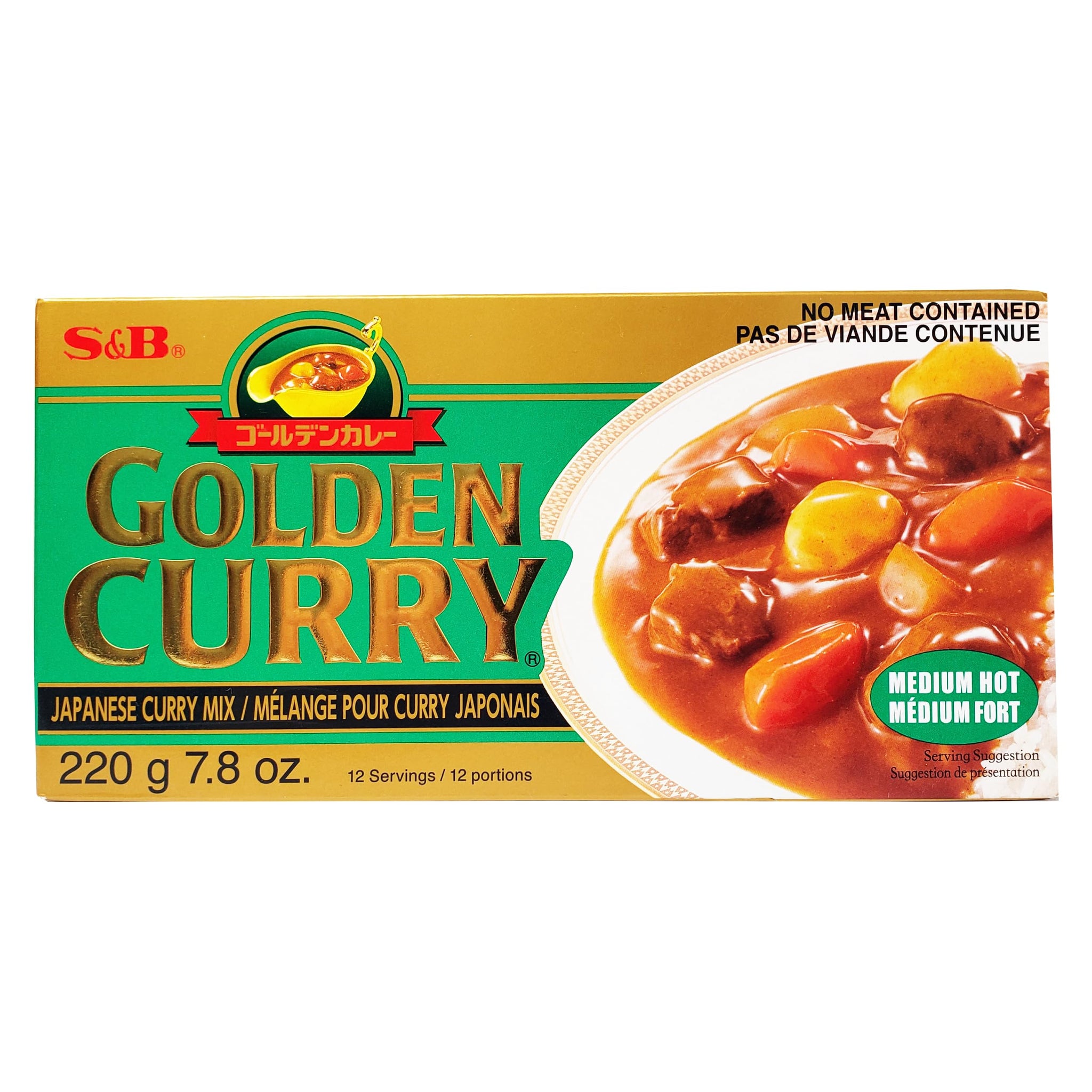 S&B Golden Curry Mix Medium Hot 220g