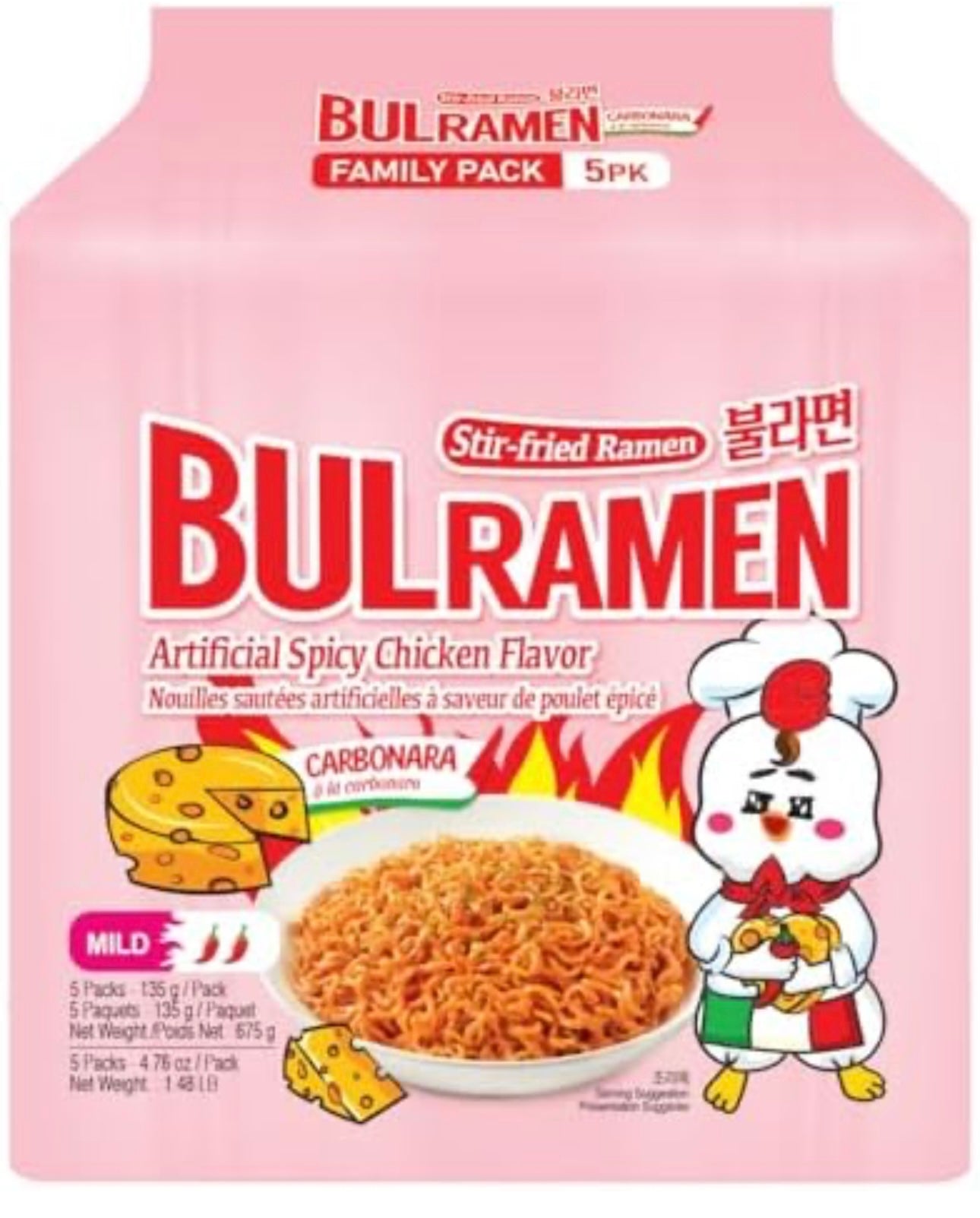 Seoul Bulramen Carbonara Hot Chicken Ramen 5er (135g x 5ea)