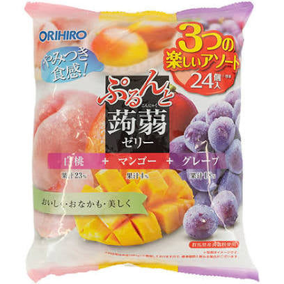 Orihiro Peach Mango Grape Konnyaku Jelly