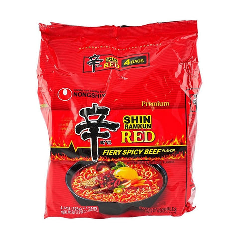 Nongshim Shin Ramyun Red, 125g x 4