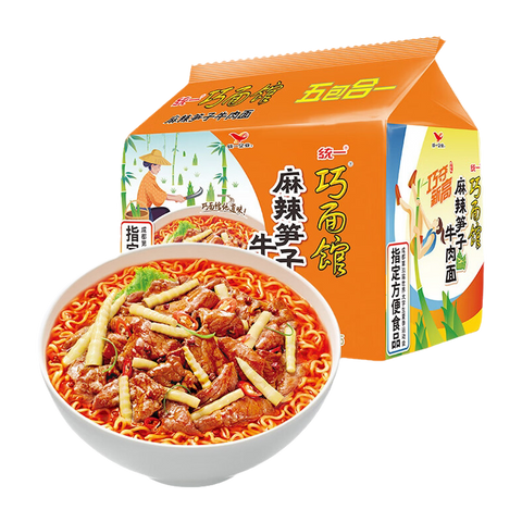 统一 麻辣笋子牛肉面 TY spicy bamboo shoots with beef flavor instant noodles