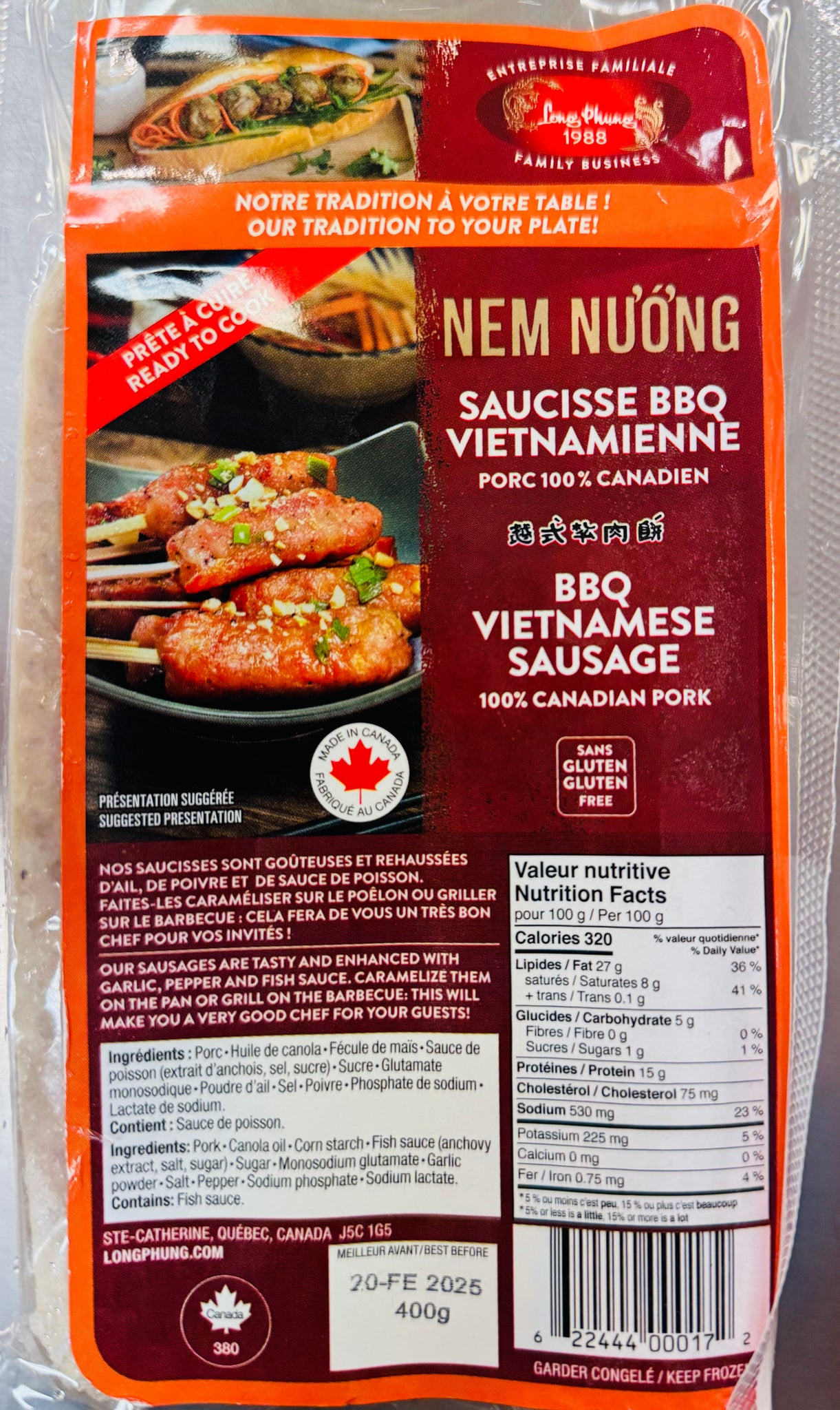 Long Phung - Saucisse vietnamienne BBQ Connu comme