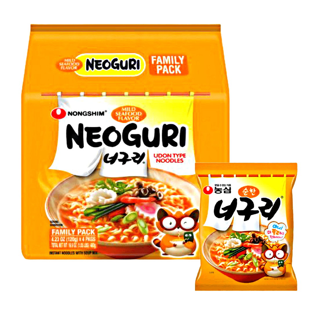 Nongshim Mild Seafood Flavor Noodles 4 Pack