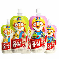 Korean Paldo Kids Red Ginseng Fruit Drink Gift Set (10 Pouches) 100ml Each