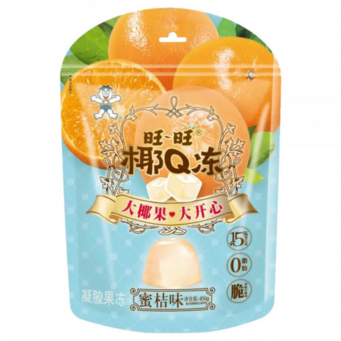 旺旺椰果冻 (蜜桔味) 450g WW Coconut Jelly (Mandarin Orange Flavor)