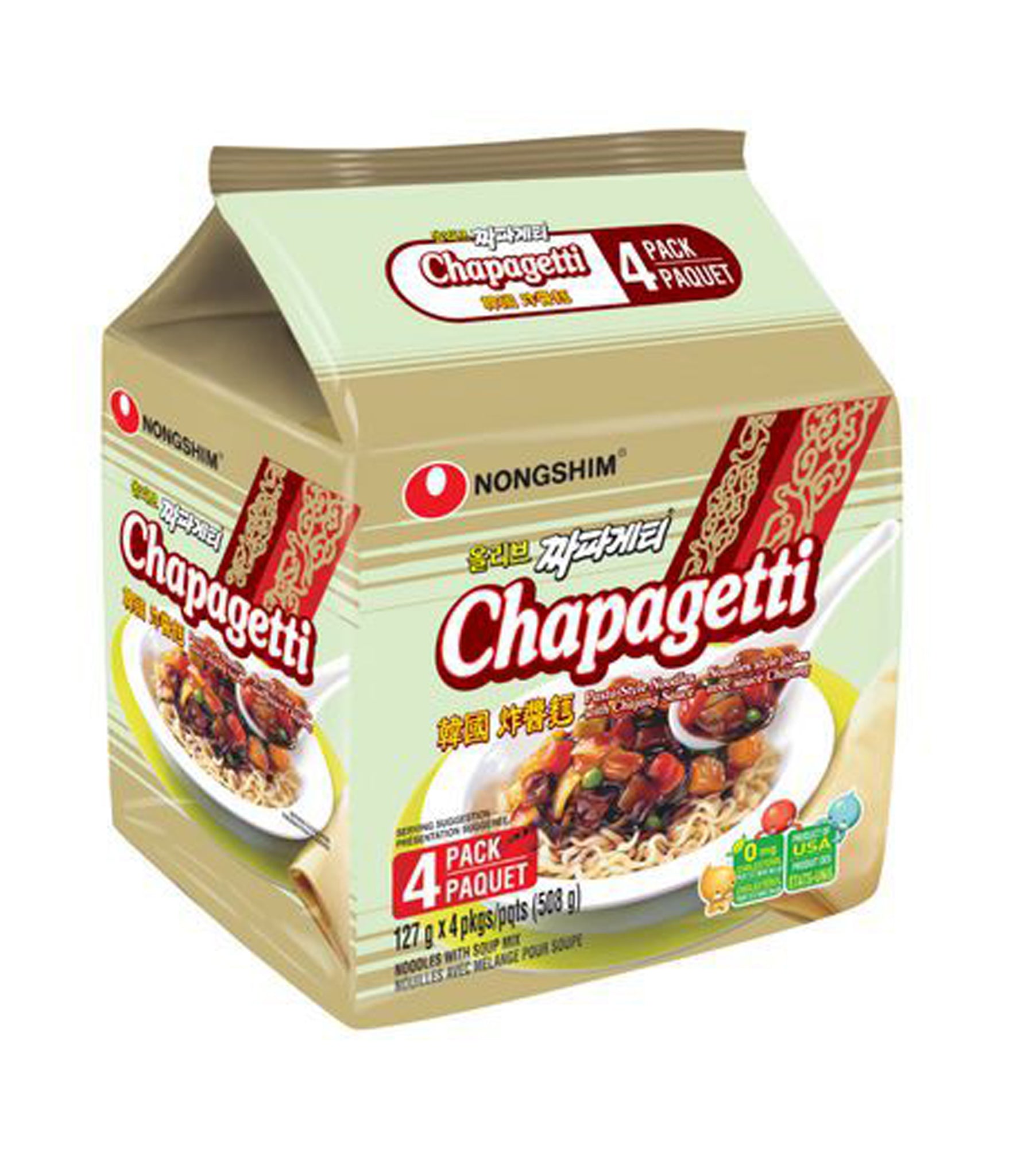 Nongshim - Chapagetti Pasta Style Noodles with Chajang Sauce 4x127g