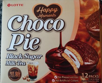 Lotte Choco Pie black sugar milk tea