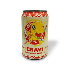 CRAVI Digimon brown sugar Milk Tea 315ml